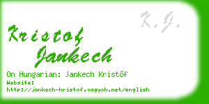 kristof jankech business card